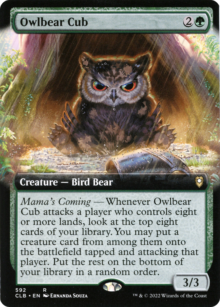 Owlbear Cub (CLB-592) [Commander Legends: Battle for Baldur's Gate] (Extended Art) Foil MTG Single Wizards of the Coast