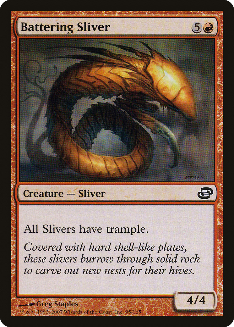 Battering Sliver (PLC-095) [Planar Chaos] Foil MTG Single Wizards of the Coast