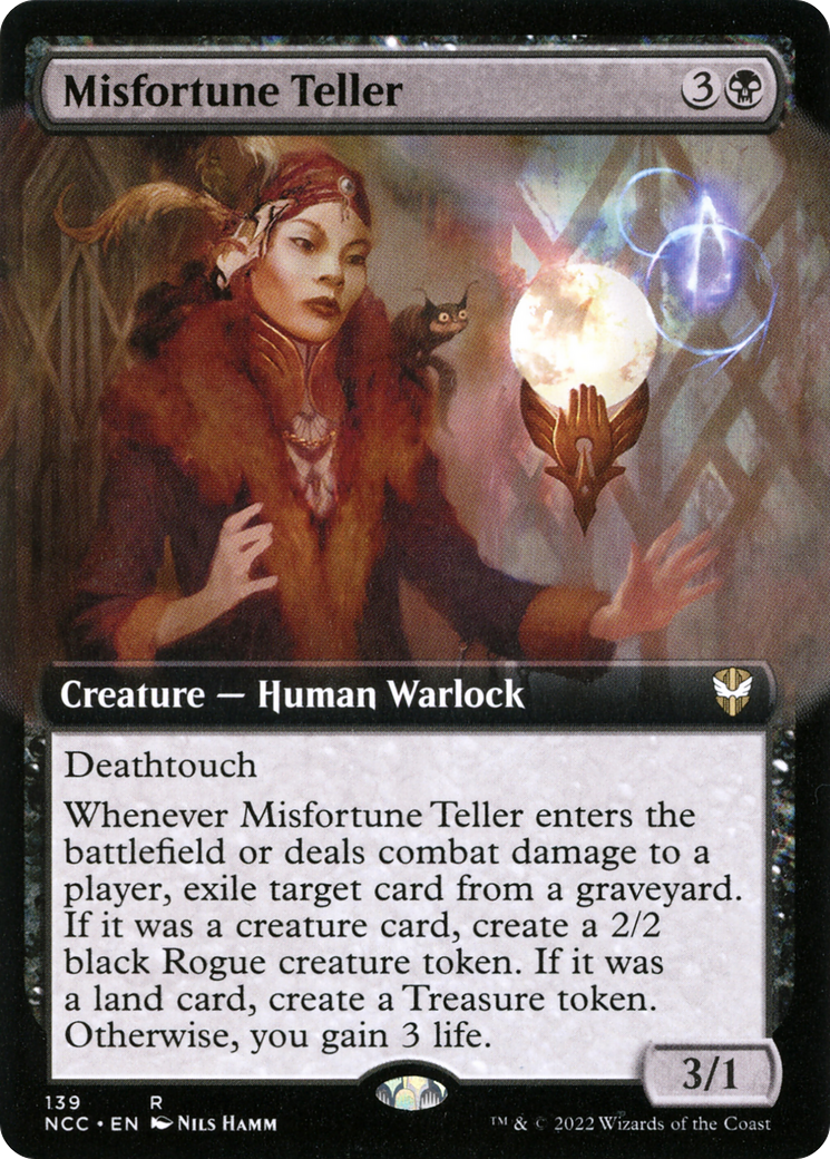 Misfortune Teller (NCC-139) [New Capenna Commander] (Extended Art) MTG Single Wizards of the Coast