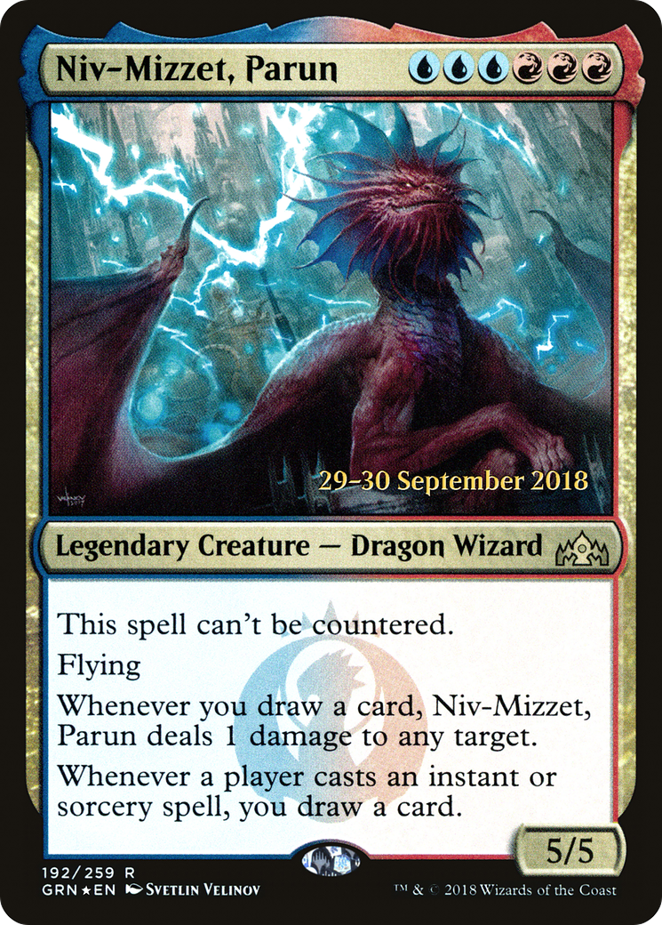 Niv-Mizzet, Parun (PRE-192) [Guilds of Ravnica Promos] Foil MTG Single Wizards of the Coast