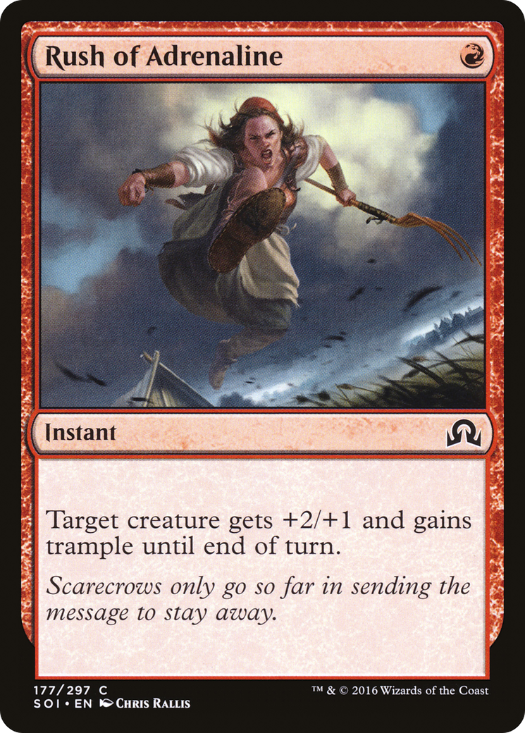 Rush of Adrenaline (SOI-177) [Shadows over Innistrad] Foil MTG Single Wizards of the Coast