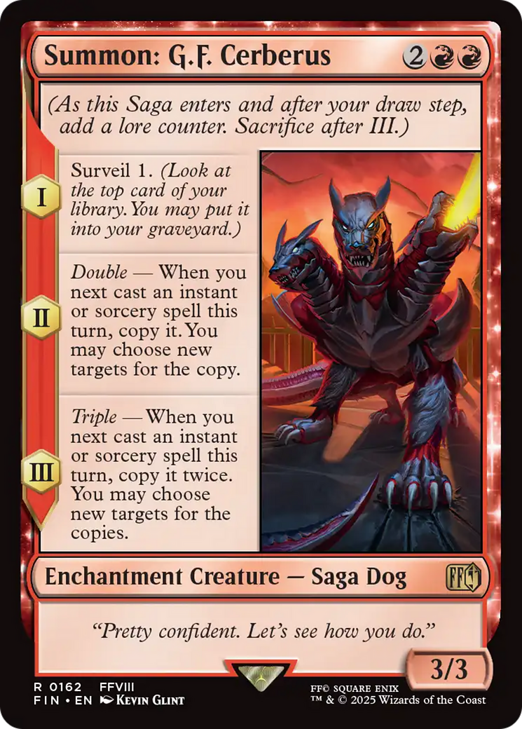 Summon: G.F. Cerberus (FIN-162) [FINAL FANTASY] Foil MTG Single Wizards of the Coast
