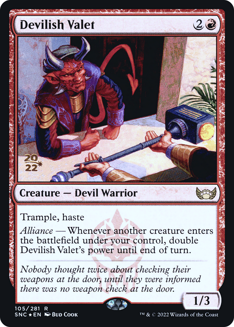 Devilish Valet (PRE-105) [Streets of New Capenna Promos] Foil MTG Single Wizards of the Coast