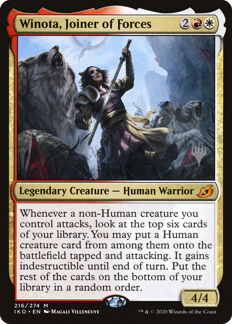 Winota, Joiner of Forces (PPIKO-216) [Ikoria: Lair of Behemoths Promos] MTG Single Wizards of the Coast