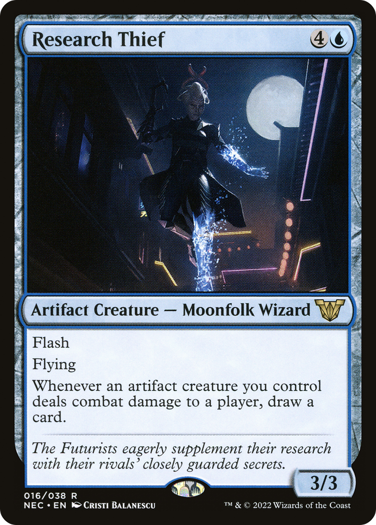 Research Thief (NEC-016) [Neon Dynasty Commander] MTG Single Wizards of the Coast