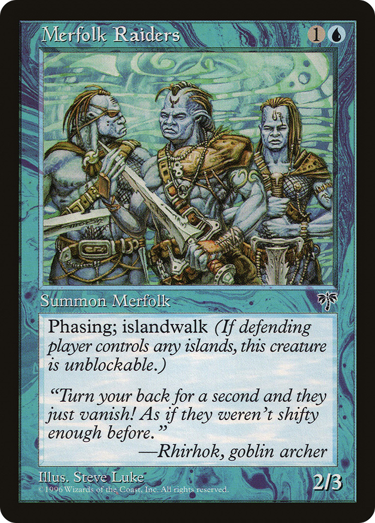 Merfolk Raiders (MIR-075) [Mirage] MTG Single Wizards of the Coast