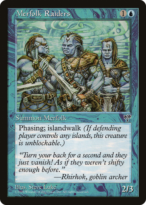 Merfolk Raiders (MIR-075) [Mirage] MTG Single Wizards of the Coast
