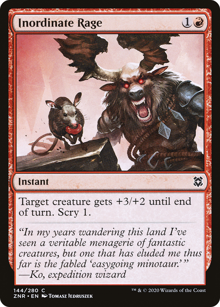 Inordinate Rage (ZNR-144) [Zendikar Rising] MTG Single Wizards of the Coast