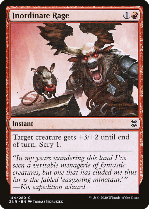 Inordinate Rage (ZNR-144) [Zendikar Rising] MTG Single Wizards of the Coast