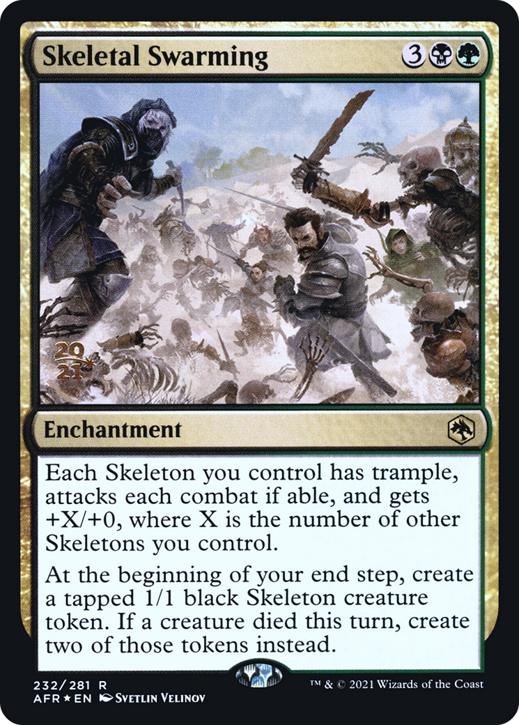 Skeletal Swarming (PRE-232) [Adventures in the Forgotten Realms Promos] Foil MTG Single Wizards of the Coast