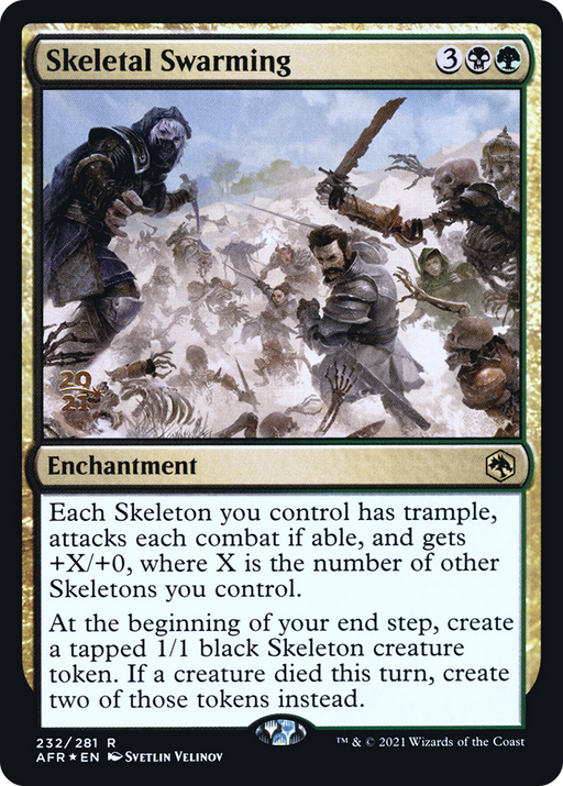 Skeletal Swarming (PRE-232) [Adventures in the Forgotten Realms Promos] Foil MTG Single Wizards of the Coast