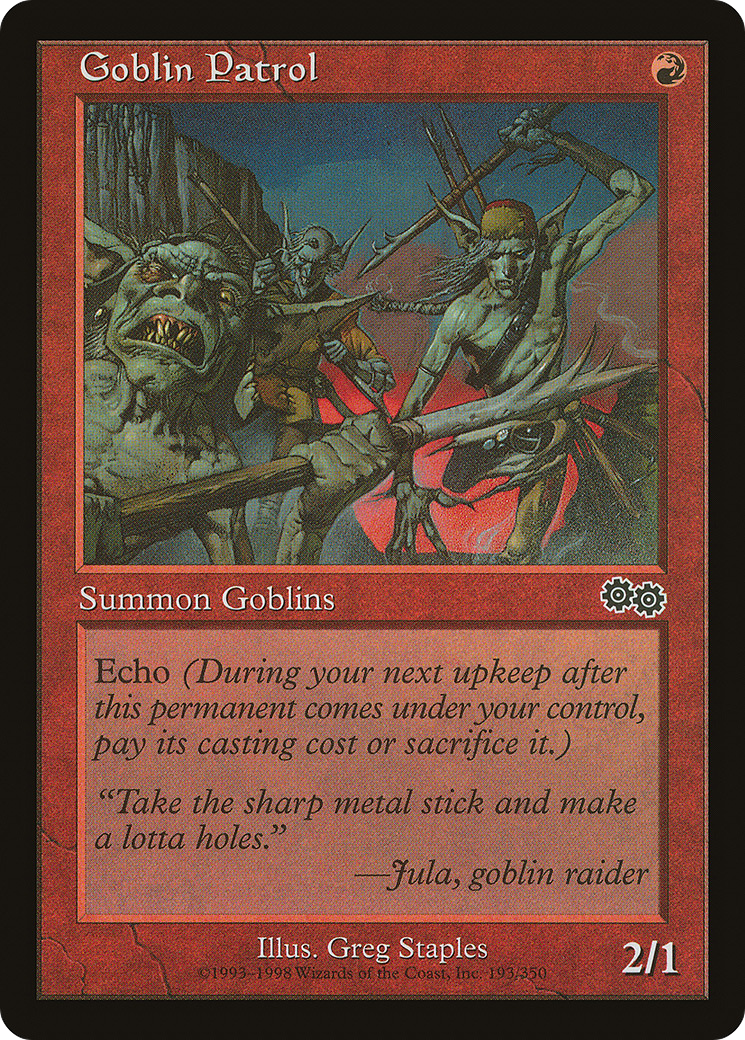 Goblin Patrol (USG-193) [Urza's Saga] MTG Single Wizards of the Coast