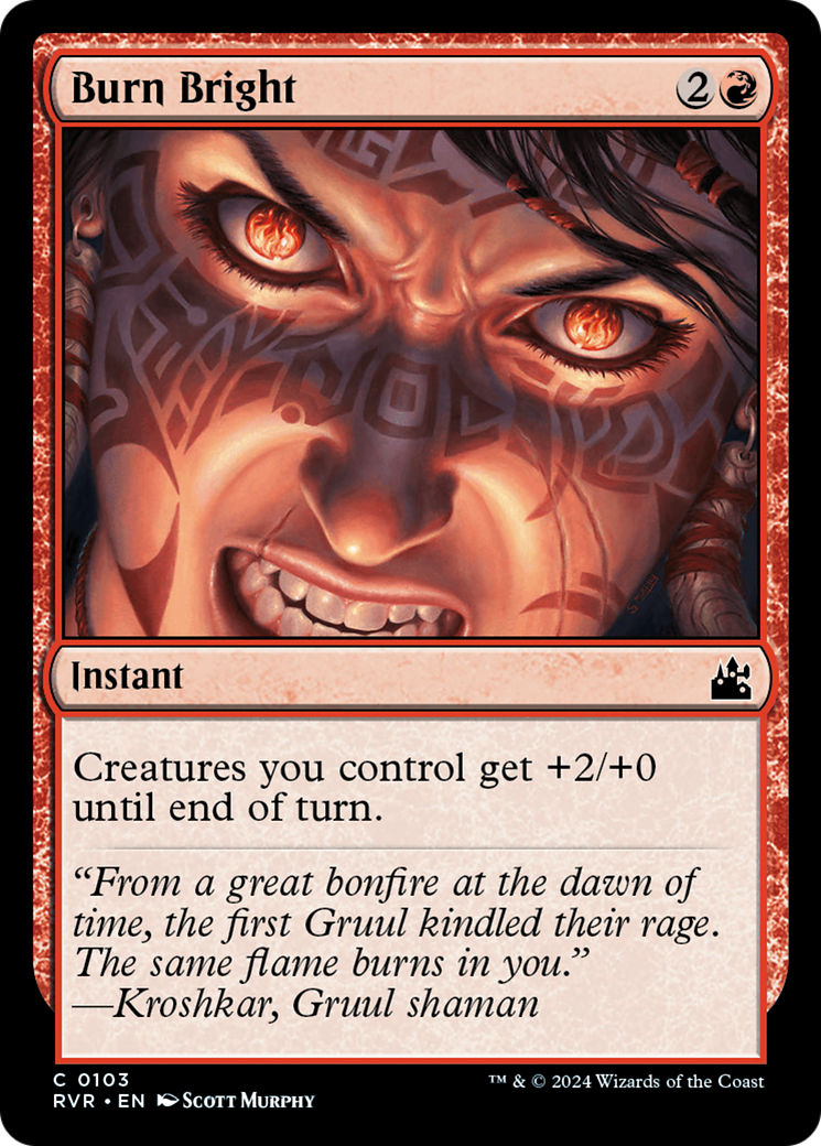 Burn Bright (RVR-103) [Ravnica Remastered] Foil MTG Single Wizards of the Coast