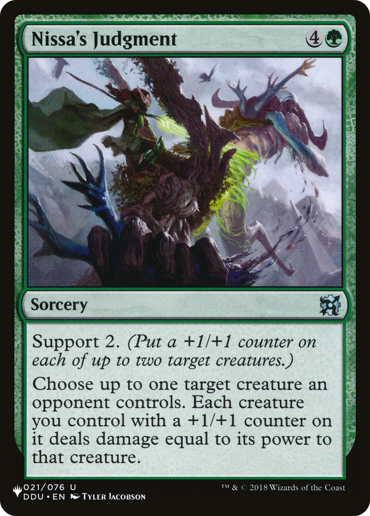 Nissa's Judgment (LIST-DDU-21) [Mystery Booster] The List MTG Single Wizards of the Coast
