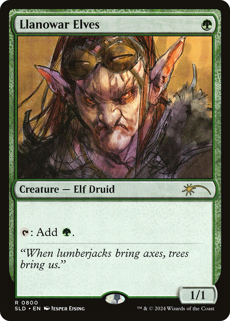 Llanowar Elves (0800) (SLD-800) [Secret Lair Drop] Foil