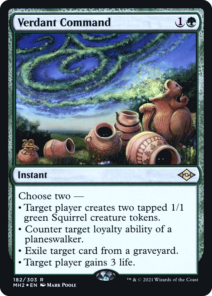 Verdant Command (PRE-182) [Modern Horizons 2 Promos] Foil MTG Single Wizards of the Coast