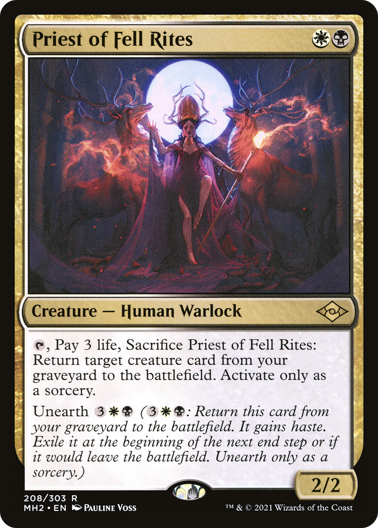 Priest of Fell Rites (MH2-208) [Modern Horizons 2] Foil MTG Single Modern Horizons 2