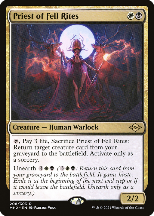 Priest of Fell Rites (MH2-208) [Modern Horizons 2] MTG Single Modern Horizons 2