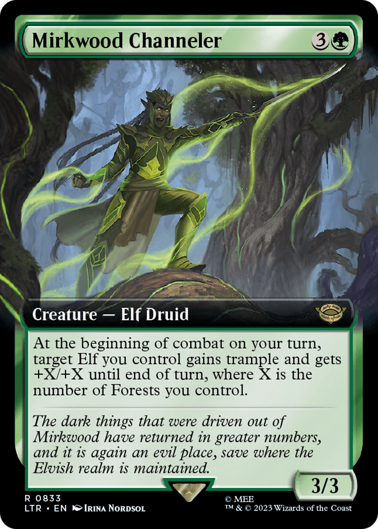 Mirkwood Channeler (LTR-833) [The Lord of the Rings: Tales of Middle-earth] (Extended Art) MTG Single Wizards of the Coast