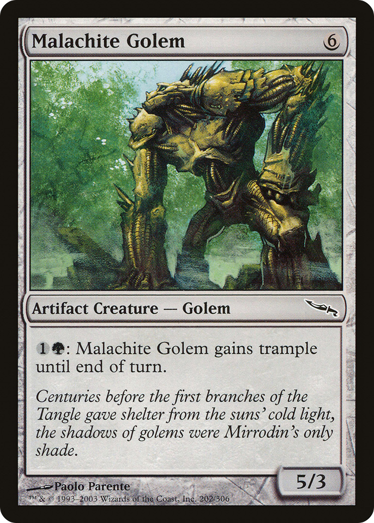 Malachite Golem (MRD-202) [Mirrodin] Foil MTG Single Wizards of the Coast