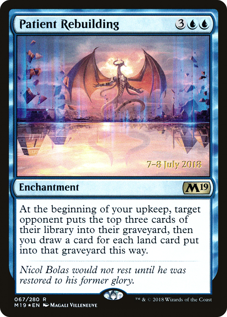 Patient Rebuilding (PRE-067) [Core Set 2019 Promos] Foil MTG Single Wizards of the Coast
