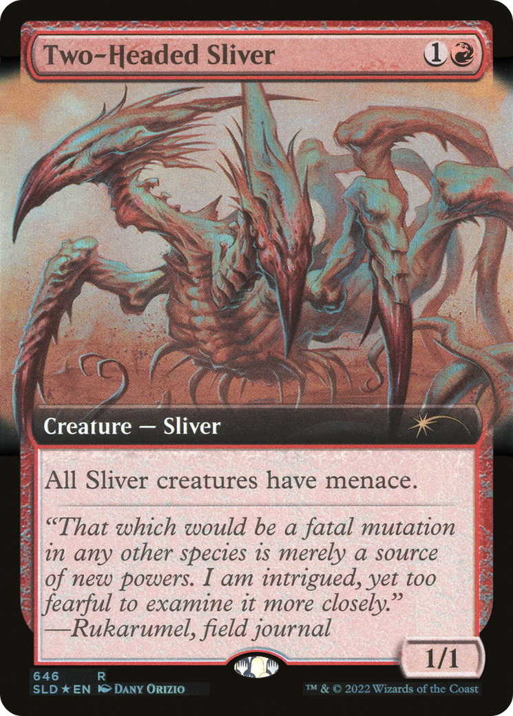 Two-Headed Sliver (SLD-646) [Secret Lair] Drop (Extended Art) Foil MTG Single Wizards of the Coast