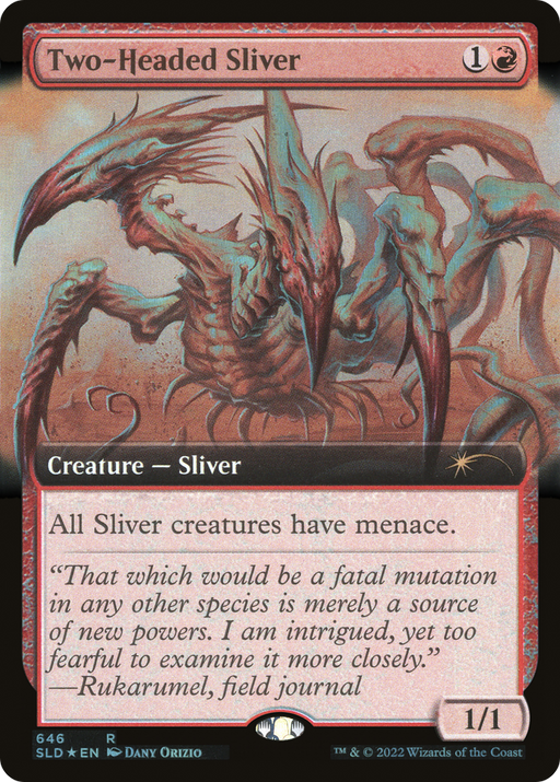 Two-Headed Sliver (SLD-646) [Secret Lair] Drop (Extended Art) Foil MTG Single Wizards of the Coast
