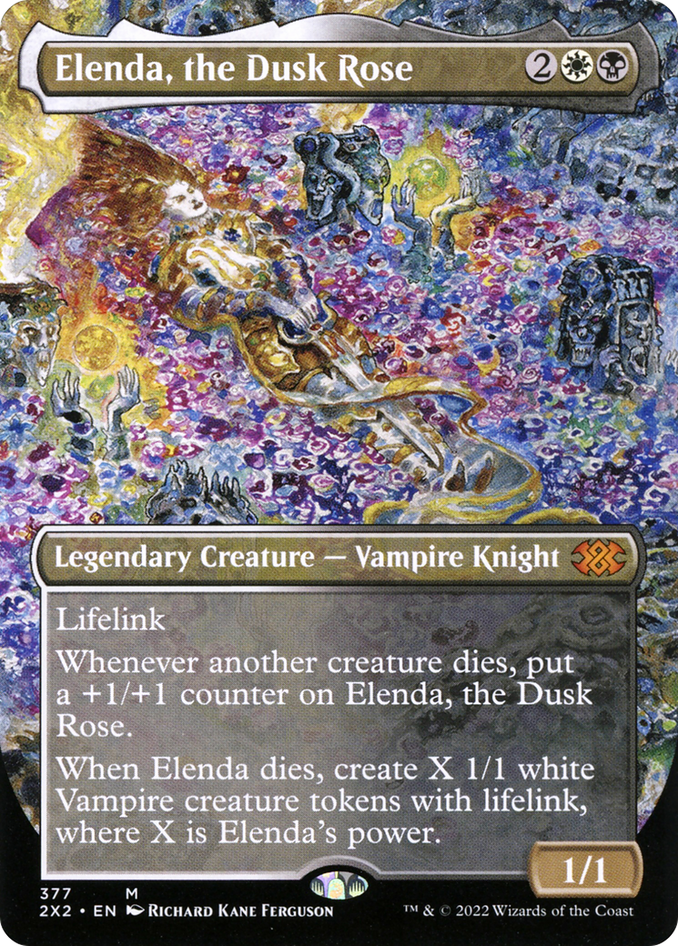 Elenda, the Dusk Rose (Borderless Alternate Art) [Double Masters 2022] MTG Single Magic: The Gathering
