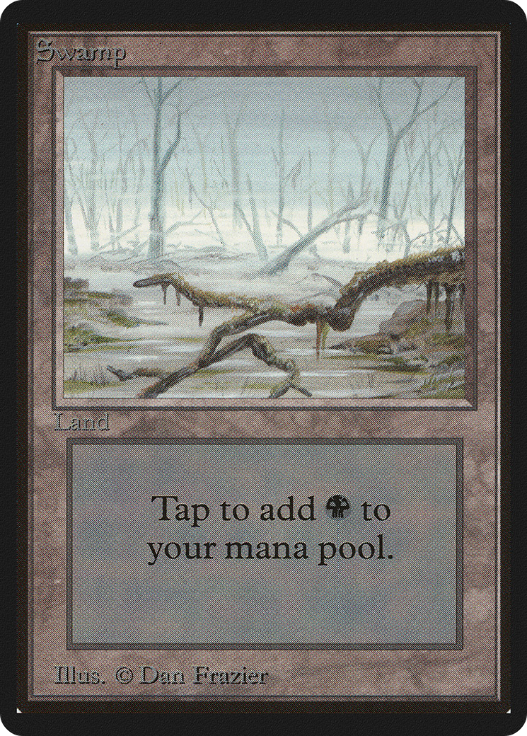 Swamp (LEB-294) [Oldschool] Limited Edition Beta MTG Single Wizards of the Coast