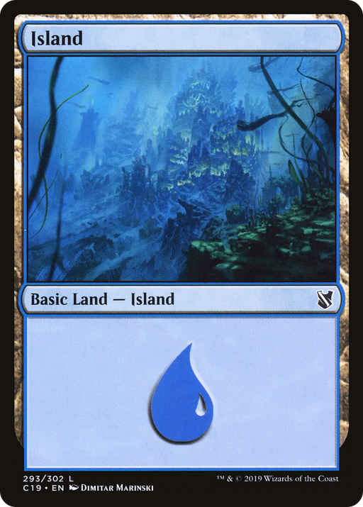 Island (293) (C19-293) [Commander 2019] MTG Single Wizards of the Coast