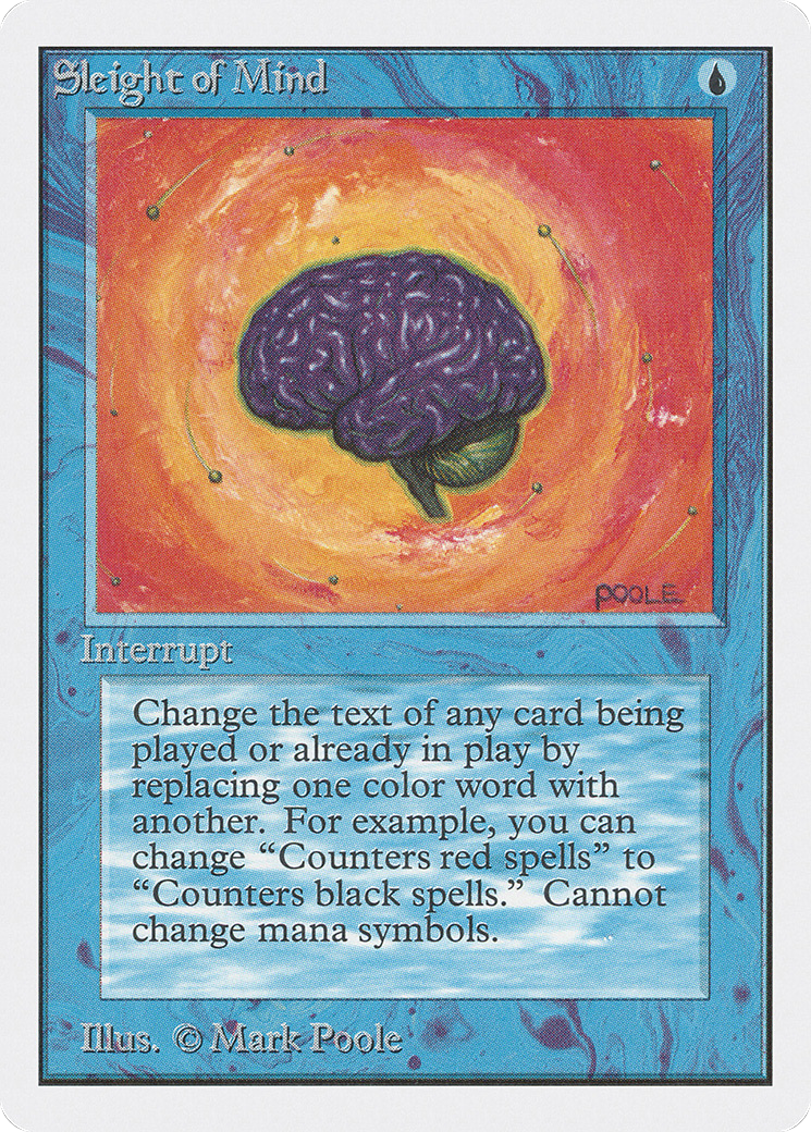Sleight of Mind (2ED-079) [Oldschool] Unlimited Edition MTG Single Wizards of the Coast