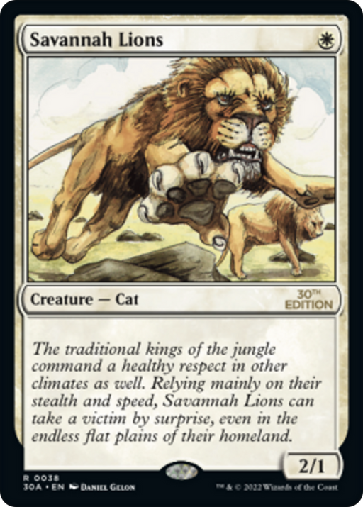 Savannah Lions (30A-038) [30th Anniversary Edition] MTG Single Wizards of the Coast