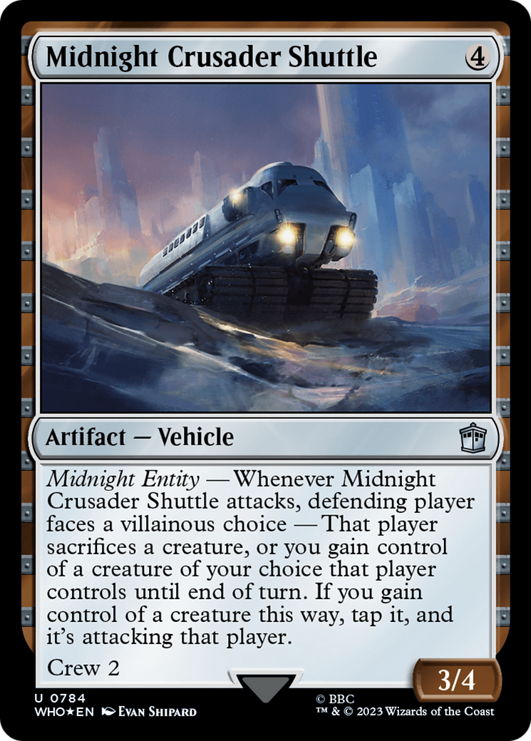 Midnight Crusader Shuttle (Surge Foil) (WHO-784) [Doctor Who] Foil MTG Single Wizards of the Coast