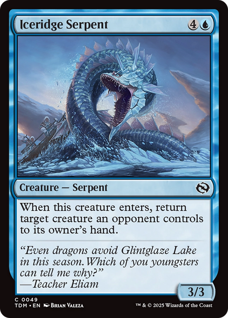 Iceridge Serpent (TDM-049) [Tarkir: Dragonstorm] MTG Single Wizards of the Coast