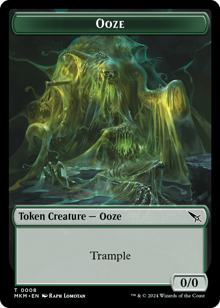 Thopter (0020) // Ooze Double-Sided Token [Tokens] Murders at Karlov Manor Tokens MTG Single Magic: The Gathering