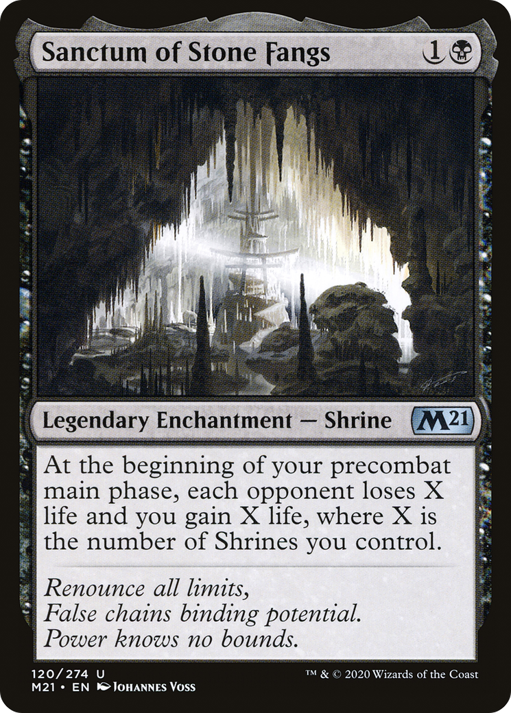 Sanctum of Stone Fangs (M21-120) [Core Set 2021] MTG Single Wizards of the Coast