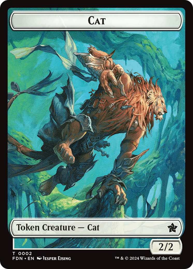 Cat (TFDN-002) [Tokens] Foundations Tokens Foil MTG Single Wizards of the Coast