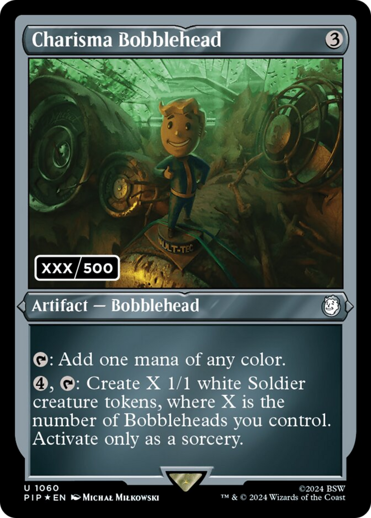 Charisma Bobblehead (Serial Numbered) (PIP-1060) [Fallout] Foil MTG Single Wizards of the Coast