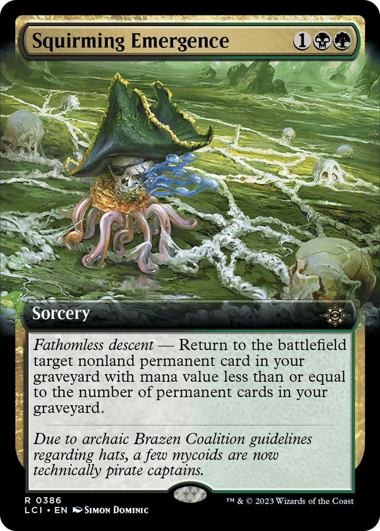 Squirming Emergence (LCI-386) [The Lost Caverns of Ixalan] (Extended Art) Foil MTG Single Wizards of the Coast