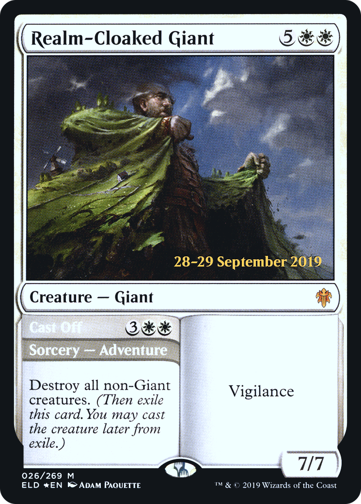Realm-Cloaked Giant (PRE-026) [Throne of Eldraine Promos] Foil MTG Single Wizards of the Coast
