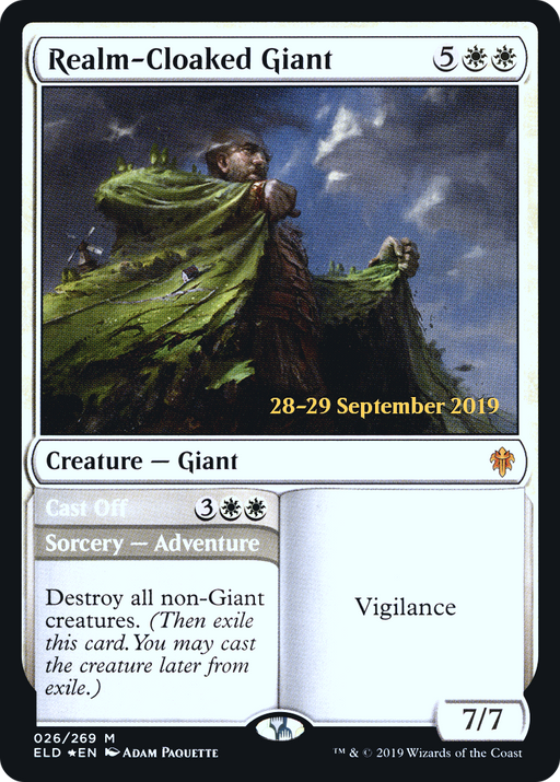 Realm-Cloaked Giant (PRE-026) [Throne of Eldraine Promos] Foil MTG Single Wizards of the Coast