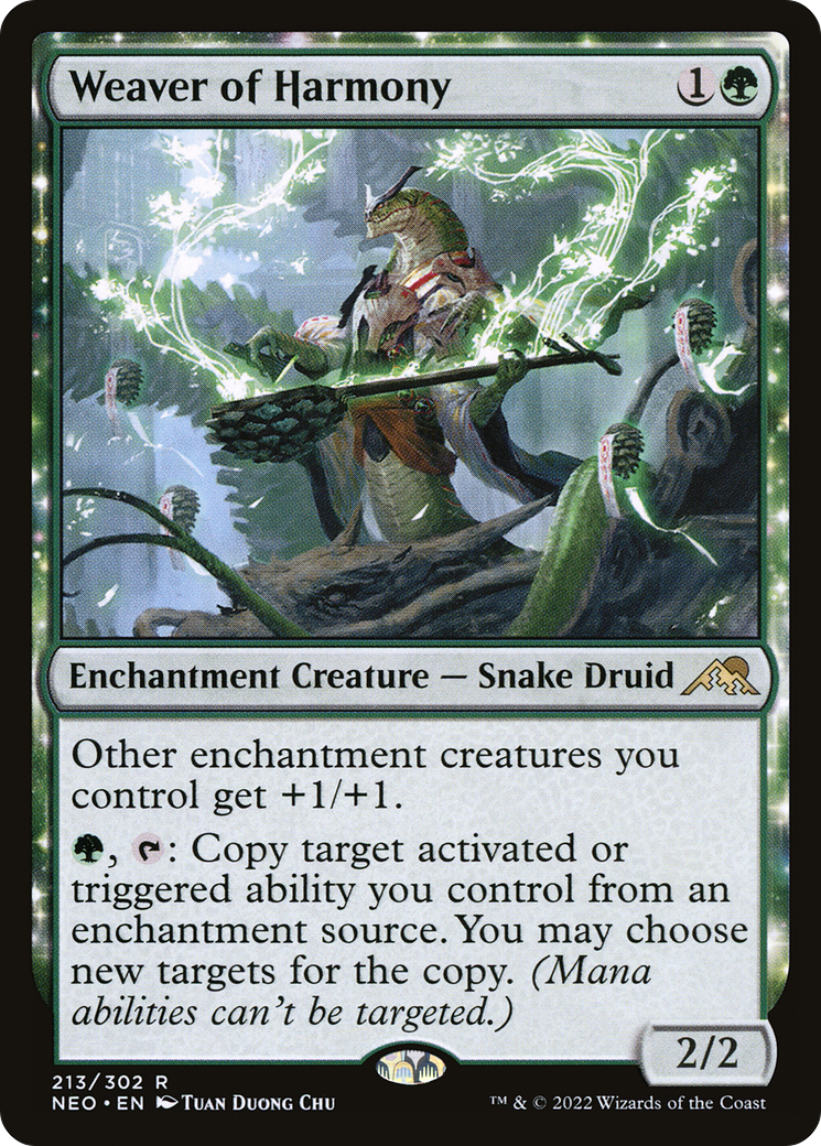Weaver of Harmony (NEO-213) [Kamigawa: Neon Dynasty] Foil MTG Single Wizards of the Coast