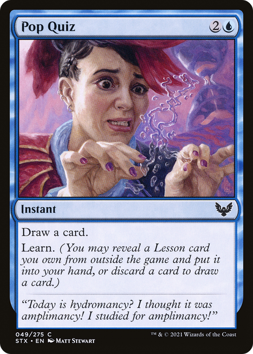 Pop Quiz (STX-049) [Strixhaven: School of Mages] MTG Single Wizards of the Coast