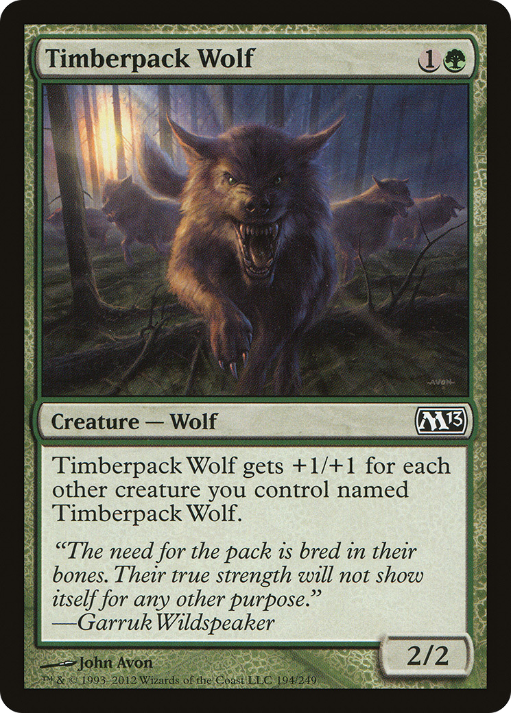 Timberpack Wolf (M13-194) [Magic 2013] Foil MTG Single Wizards of the Coast