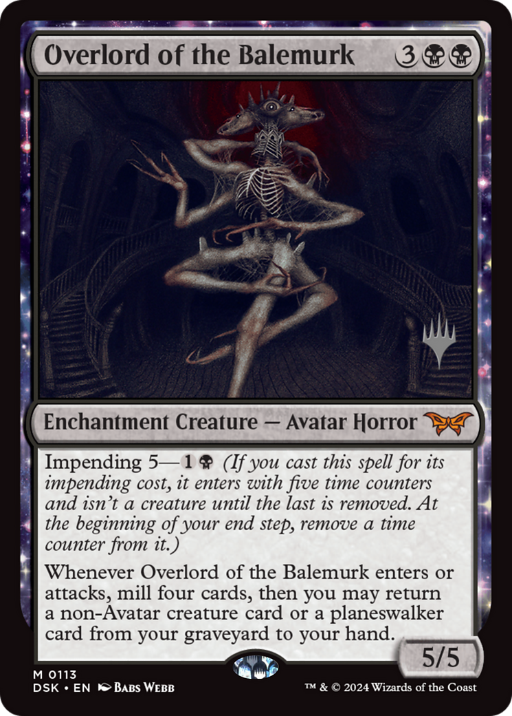 Overlord of the Balemurk (PPDSK-113) [Duskmourn: House of Horror Promos] Foil MTG Single Wizards of the Coast