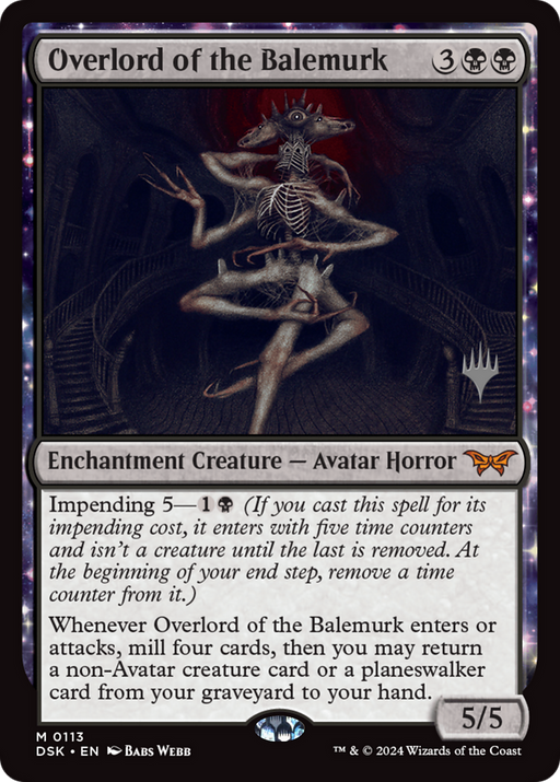 Overlord of the Balemurk (PPDSK-113) [Duskmourn: House of Horror Promos] Foil MTG Single Wizards of the Coast