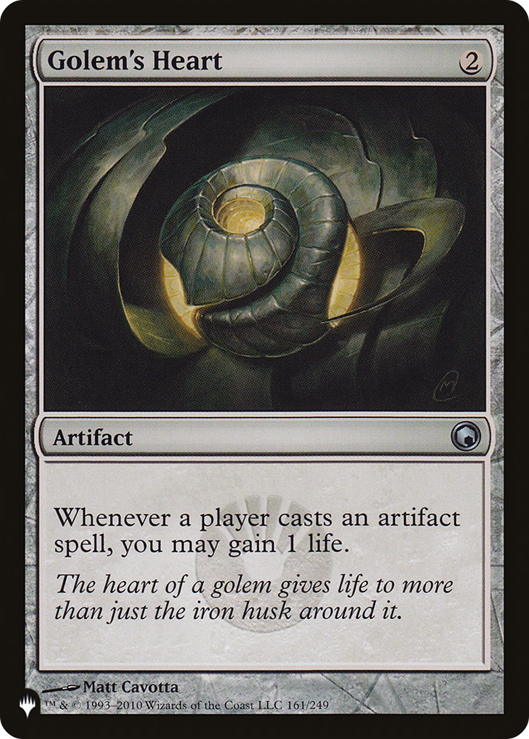 Golem's Heart (LIST-SOM-161) [The List] MTG Single Magic: The Gathering