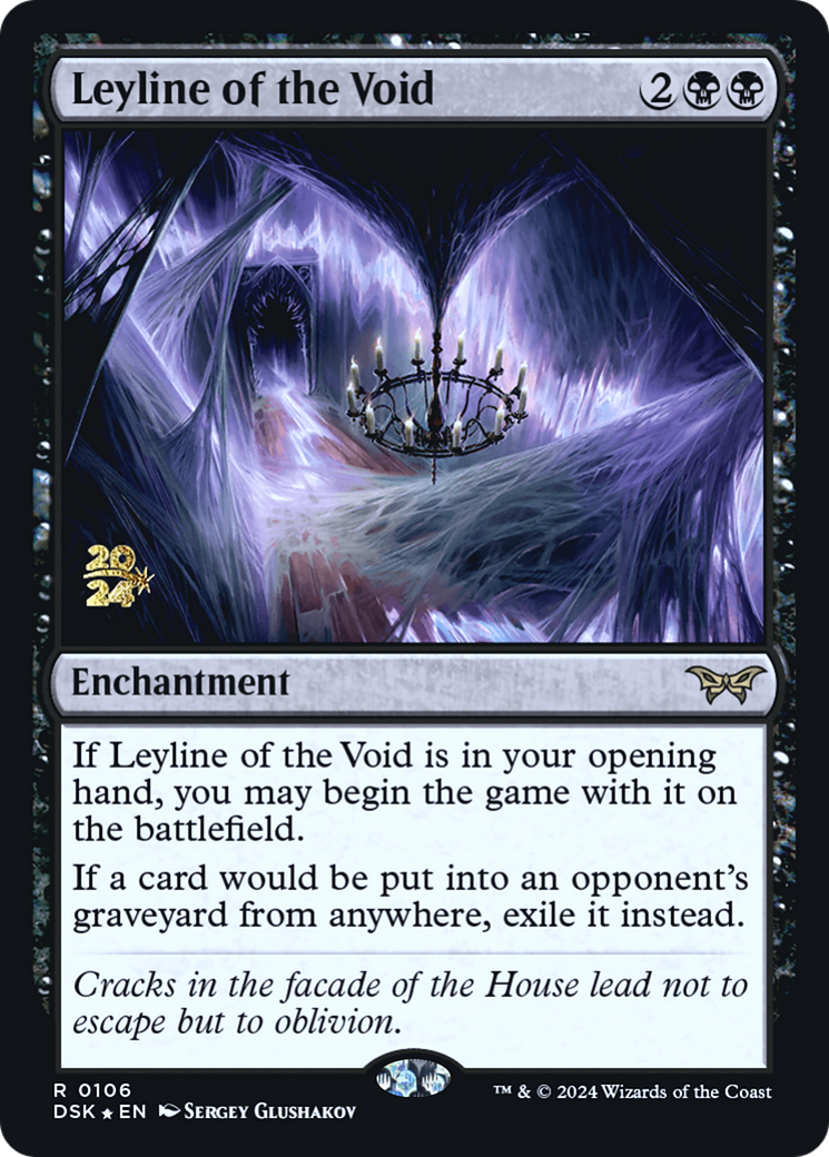 Leyline of the Void (0106) (PRE-106) [Duskmourn: House of Horror Promos] Foil MTG Single Wizards of the Coast