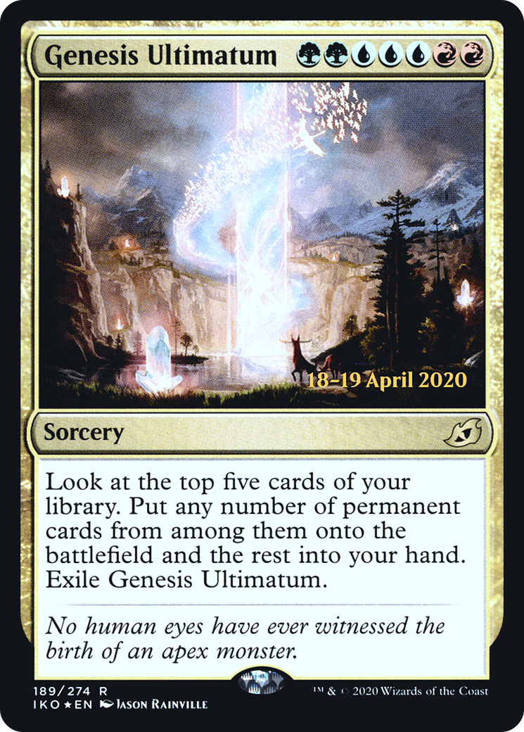 Genesis Ultimatum [Ikoria: Lair of Behemoths Prerelease Promos] MTG Single Magic: The Gathering