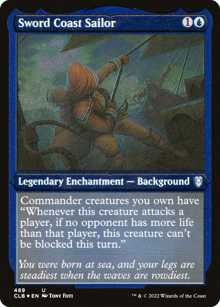 Sword Coast Sailor (CLB-489) [Commander Legends: Battle for Baldur's Gate] Etched Foil MTG Single Wizards of the Coast